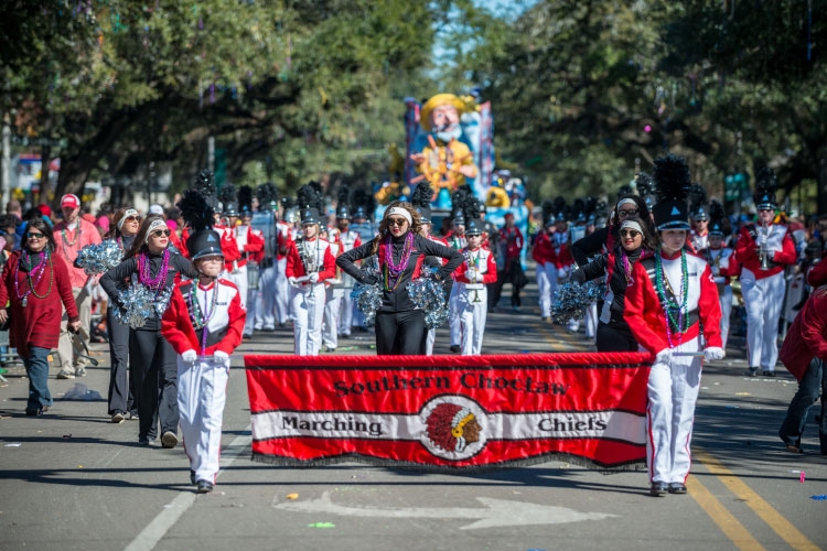 downtown Mardi Gras parade photo