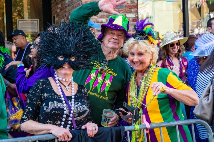 Mardi Gras parade man on horse